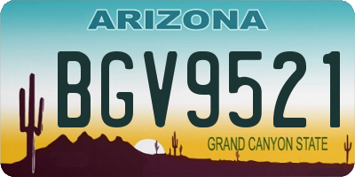 AZ license plate BGV9521