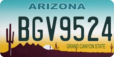AZ license plate BGV9524