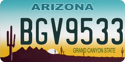AZ license plate BGV9533