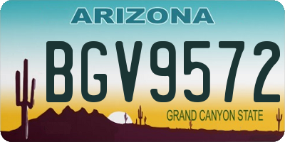 AZ license plate BGV9572