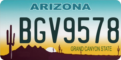 AZ license plate BGV9578