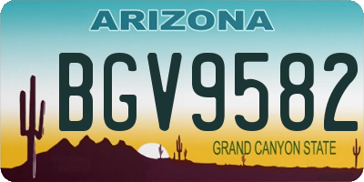 AZ license plate BGV9582