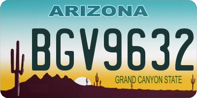 AZ license plate BGV9632