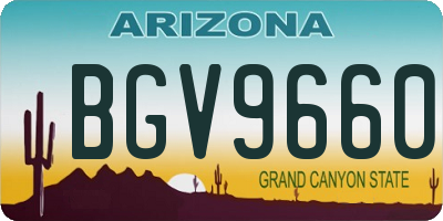 AZ license plate BGV9660