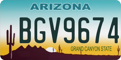 AZ license plate BGV9674