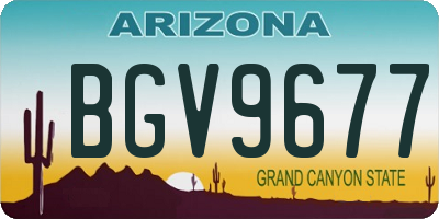 AZ license plate BGV9677