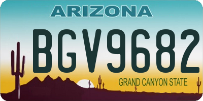 AZ license plate BGV9682