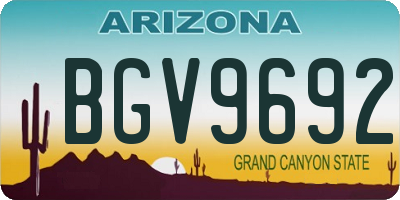AZ license plate BGV9692