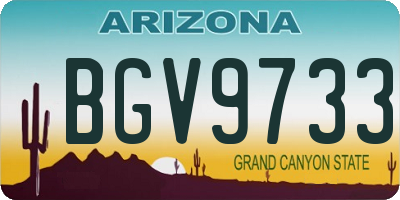 AZ license plate BGV9733