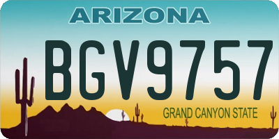 AZ license plate BGV9757