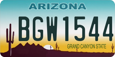 AZ license plate BGW1544