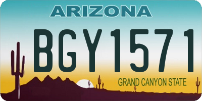 AZ license plate BGY1571