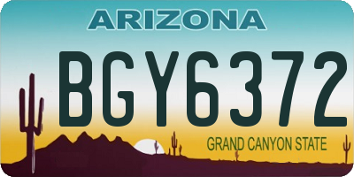 AZ license plate BGY6372