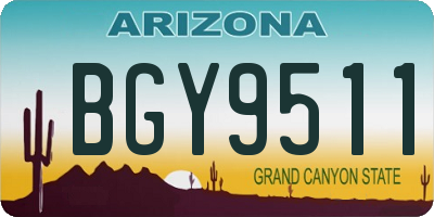 AZ license plate BGY9511