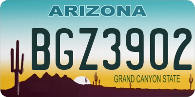 AZ license plate BGZ3902