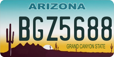 AZ license plate BGZ5688