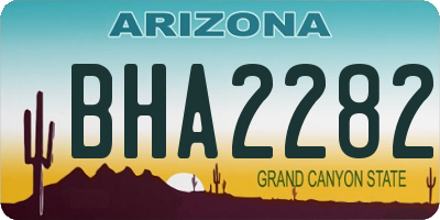AZ license plate BHA2282