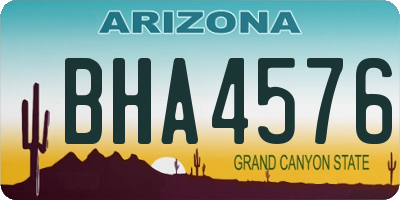 AZ license plate BHA4576