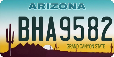 AZ license plate BHA9582