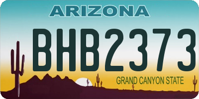 AZ license plate BHB2373