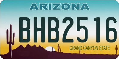 AZ license plate BHB2516