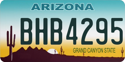 AZ license plate BHB4295