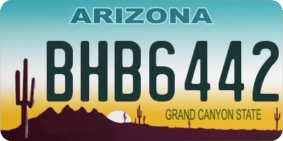 AZ license plate BHB6442