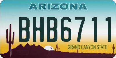 AZ license plate BHB6711