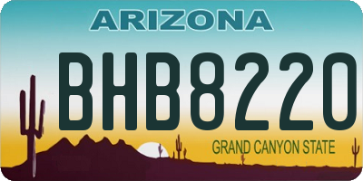 AZ license plate BHB8220