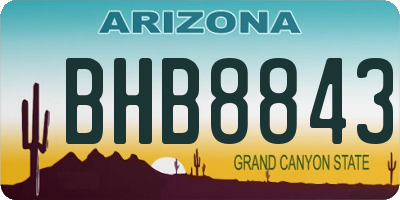 AZ license plate BHB8843