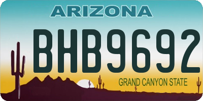 AZ license plate BHB9692