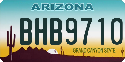 AZ license plate BHB9710