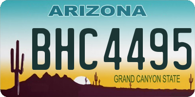 AZ license plate BHC4495