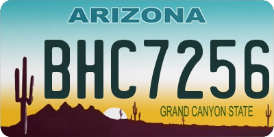 AZ license plate BHC7256