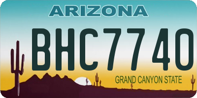AZ license plate BHC7740