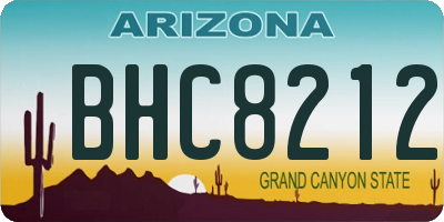 AZ license plate BHC8212