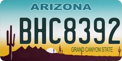 AZ license plate BHC8392