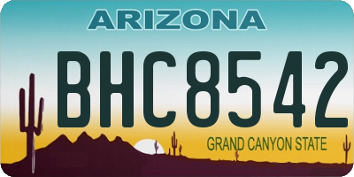 AZ license plate BHC8542