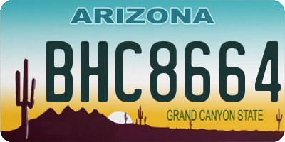 AZ license plate BHC8664