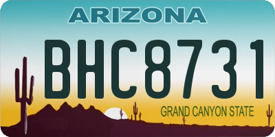 AZ license plate BHC8731