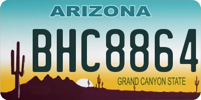 AZ license plate BHC8864