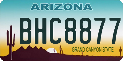 AZ license plate BHC8877