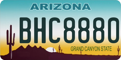 AZ license plate BHC8880