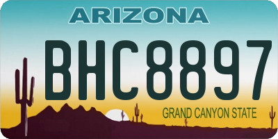 AZ license plate BHC8897
