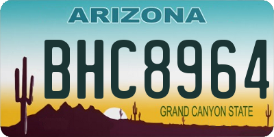 AZ license plate BHC8964