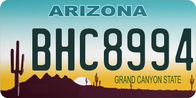 AZ license plate BHC8994