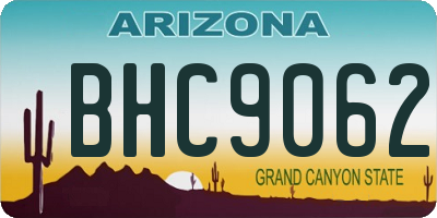 AZ license plate BHC9062