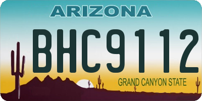 AZ license plate BHC9112