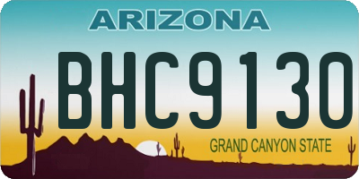 AZ license plate BHC9130