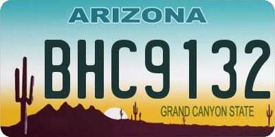 AZ license plate BHC9132